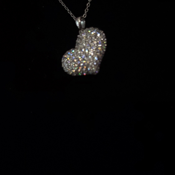 Dk 925 sterling heart with beautiful czs - Picture 4 of 15